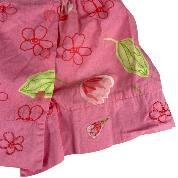 Blueberi Boulevard Spring Pink Floral Button-up Baby Dress 12 Months Girls Roses - Picture 3 of 11